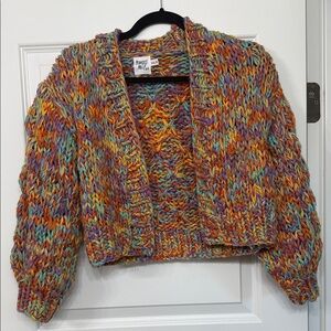 PRINCESS POLLY | Colorful Chunky Knit Sweater Cardigan | SIZE XS/S